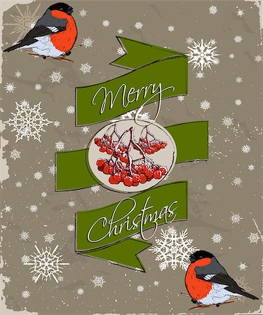 simsearch:400-08712804,k - Christmas card with bullfinch. Vector illustration EPS8 Stock Photo - Budget Royalty-Free & Subscription, Code: 400-08776254