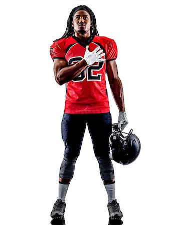 simsearch:400-08787080,k - one american football player man isolated on white background Foto de stock - Super Valor sin royalties y Suscripción, Código: 400-08776317