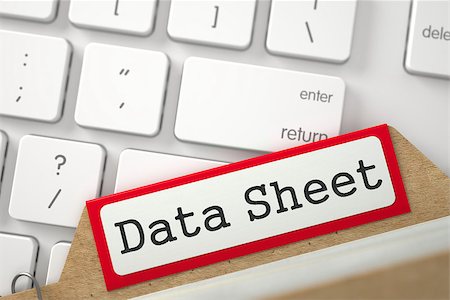 simsearch:400-08626154,k - Data Sheet Concept. Word on Red Folder Register of Card Index. Close Up View. Selective Focus. 3D Rendering. Stock Photo - Budget Royalty-Free & Subscription, Code: 400-08776355