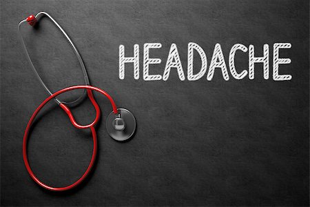 simsearch:695-05764382,k - Medical Concept: Headache on Black Chalkboard. Black Chalkboard with Headache - Medical Concept. 3D Rendering. Stock Photo - Budget Royalty-Free & Subscription, Code: 400-08776401