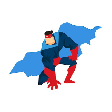 simsearch:400-06758626,k - Superhero in Action. Superhero silhouette in different poses vector Stockbilder - Microstock & Abonnement, Bildnummer: 400-08776884