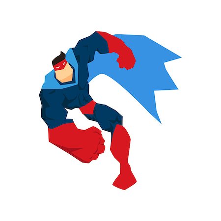 simsearch:400-06758626,k - Superhero in Action. Superhero silhouette in different poses vector Stockbilder - Microstock & Abonnement, Bildnummer: 400-08776882