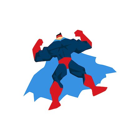 simsearch:400-06758626,k - Superhero in Action. Superhero silhouette in different poses vector Stockbilder - Microstock & Abonnement, Bildnummer: 400-08776892