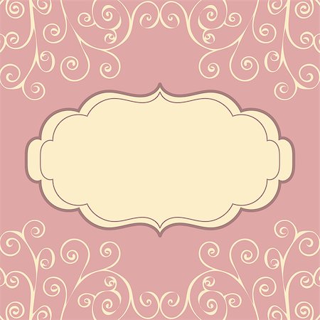 Decorative vintage pattern text background. Vector illustration. Stock Photo - Budget Royalty-Free & Subscription, Code: 400-08777288