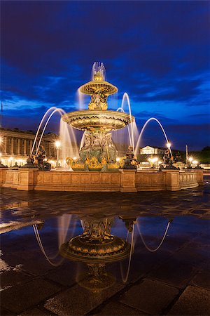 simsearch:400-08887795,k - Fontaine des Fleuves on Place de la Concorde in Paris. Paris, France. Stock Photo - Budget Royalty-Free & Subscription, Code: 400-08777412