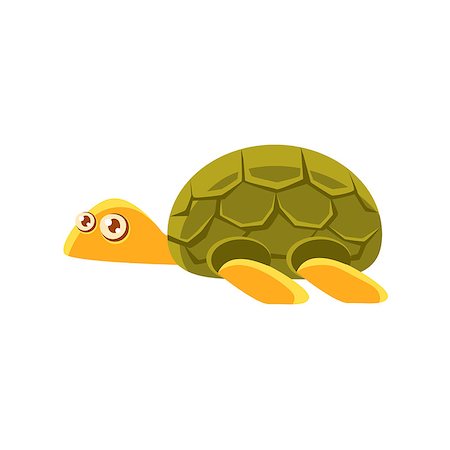 simsearch:400-08774807,k - Turtle Toy Exotic Animal Drawing. Silly Childish Illustration Isolated On White Background. Funny Animal Colorful Vector Sticker. Fotografie stock - Microstock e Abbonamento, Codice: 400-08777728