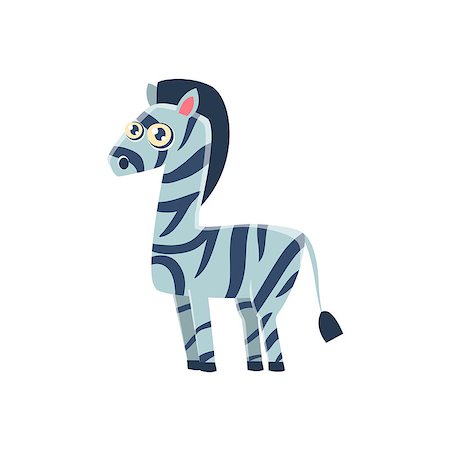 simsearch:400-08777732,k - Zebra Toy Exotic Animal Drawing. Silly Childish Illustration Isolated On White Background. Funny Animal Colorful Vector Sticker. Stock Photo - Budget Royalty-Free & Subscription, Code: 400-08777734