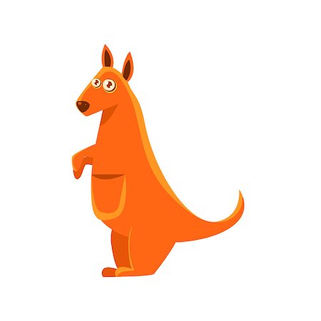 simsearch:400-08777732,k - Kangaroo Toy Exotic Animal Drawing. Silly Childish Illustration Isolated On White Background. Funny Animal Colorful Vector Sticker. Stock Photo - Budget Royalty-Free & Subscription, Code: 400-08777735