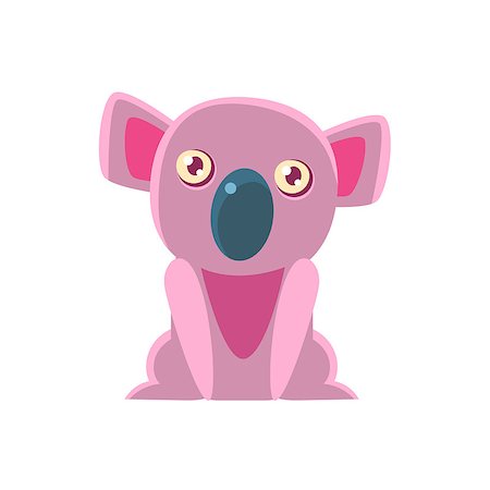 simsearch:400-08777732,k - Koala Bear Toy Exotic Animal Drawing. Silly Childish Illustration Isolated On White Background. Funny Animal Colorful Vector Sticker. Stock Photo - Budget Royalty-Free & Subscription, Code: 400-08777740