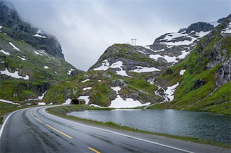 steffus (artist) - Tunnel through the mountain at scenic norwegian road. Norway. Fotografie stock - Microstock e Abbonamento, Codice: 400-08777906