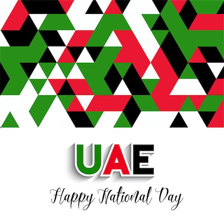 Decorative geometric style background for UAE National Day celebration Stockbilder - Microstock & Abonnement, Bildnummer: 400-08778305