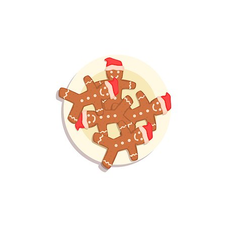 simsearch:400-08779810,k - Doll Shaped Cookies Classic Christmas Symbol Colorful Illustration. Traditional Holiday Elements Bright Color Isolated Drawing On White Background. Stock Photo - Budget Royalty-Free & Subscription, Code: 400-08778417