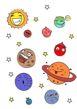 stars cartoon galaxy - Great designed set of planets that can be used in various templates Stock Photo - Budget Royalty-Free & Subscription, Code: 400-08778627