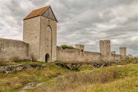 Town Wall in Visby, Gotland in Sweden. Stock Photo - Budget Royalty-Free & Subscription, Code: 400-08778795