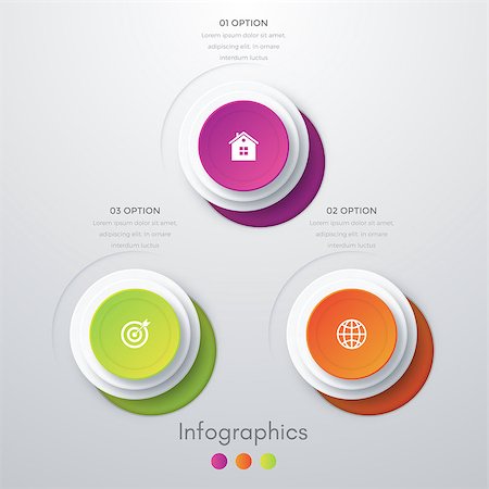 simsearch:400-08556708,k - Vector illustration infographics three options. Stock vector Stockbilder - Microstock & Abonnement, Bildnummer: 400-08778986