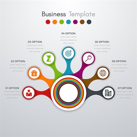 simsearch:400-08556708,k - Vector illustration infographics seven options. Stock vector Stockbilder - Microstock & Abonnement, Bildnummer: 400-08779035