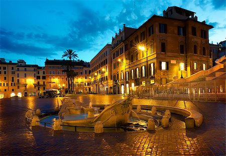 Piazza di Spagna in Rome at sunrise, Italy Stock Photo - Budget Royalty-Free & Subscription, Code: 400-08779557