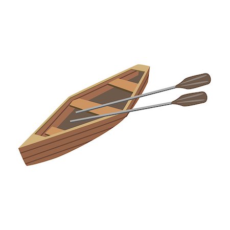 simsearch:400-08774806,k - Wooden Peddle Type Of Boat Icon. Simple Childish Vector Illustration Isolated On White Background Stockbilder - Microstock & Abonnement, Bildnummer: 400-08779755
