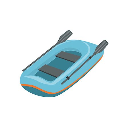 simsearch:400-08774807,k - Blue Inflatable Dinghy Type Of Boat Icon. Simple Childish Vector Illustration Isolated On White Background Fotografie stock - Microstock e Abbonamento, Codice: 400-08779757