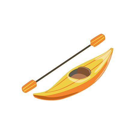 simsearch:400-08774806,k - Yellow Plastic One Person Canoe Type Of Boat Icon. Simple Childish Vector Illustration Isolated On White Background Stockbilder - Microstock & Abonnement, Bildnummer: 400-08779759