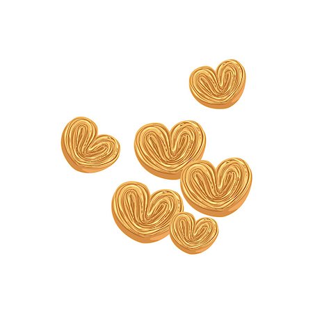 Sugar Cookies Bakery Assortment Isolated Icon. Simplified Realistic Flat Vector Drawings On White Background. Stock Photo - Budget Royalty-Free & Subscription, Code: 400-08779787