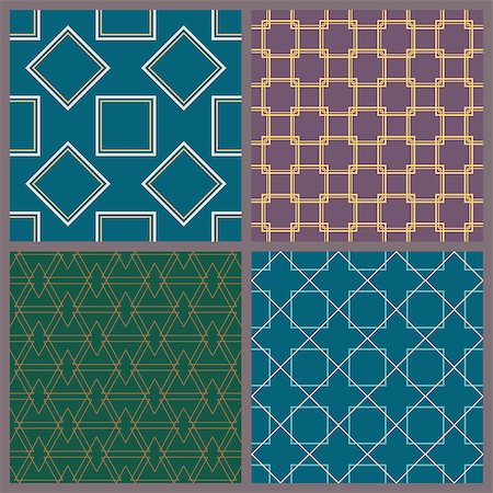 fashion maps illustration - A set of geometric patterns. The collection of symmetric seamless patterns Stock Photo - Budget Royalty-Free & Subscription, Code: 400-08770231