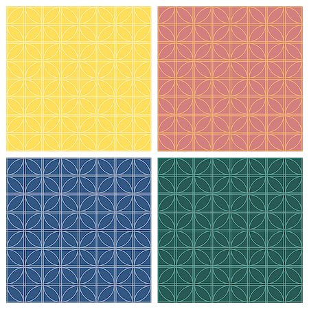 Seamless patterns. Geometric lattice. The collection of symmetric seamless patterns Stock Photo - Budget Royalty-Free & Subscription, Code: 400-08770253