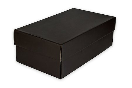 footwear packaging - Black shoe box isolated on white background Foto de stock - Super Valor sin royalties y Suscripción, Código: 400-08770486