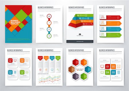 Infographic vector set. Business graphics brochures a4 Stock Photo - Budget Royalty-Free & Subscription, Code: 400-08770813