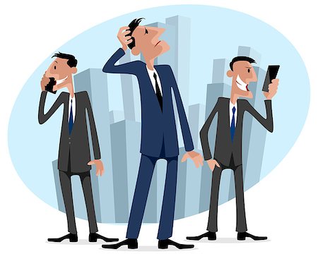 simsearch:400-07975463,k - Vector illustration of a three businessmen in the city Stock Photo - Budget Royalty-Free & Subscription, Code: 400-08770898