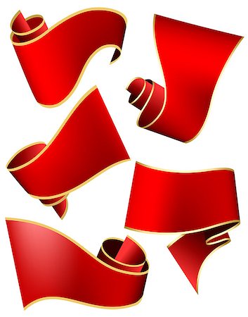 simsearch:400-08260320,k - Swirl red ribbon on white background. Vector illustration Photographie de stock - Aubaine LD & Abonnement, Code: 400-08770915