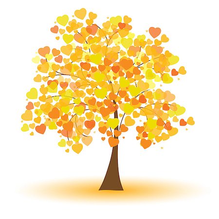 Beautiful autumn tree for your design. Vector illustration EPS 10 Stock Photo - Budget Royalty-Free & Subscription, Code: 400-08770997