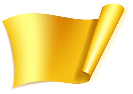 simsearch:400-08260320,k - Big gold ribbon. Realistic curling ribbon. Vector illustration Photographie de stock - Aubaine LD & Abonnement, Code: 400-08771117