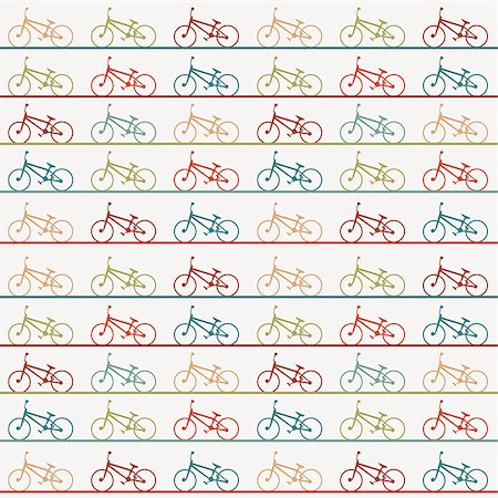 simsearch:400-09049611,k - Vintage retro cartoon bicycle background Stock Photo - Budget Royalty-Free & Subscription, Code: 400-08772192