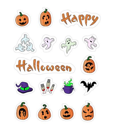 stockvanilla (artist) - Great designed cartoon pumpkins for halloween holidays Stock Photo - Budget Royalty-Free & Subscription, Code: 400-08772281
