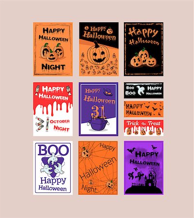 stockvanilla (artist) - Great designed posters for halloween holidays Stock Photo - Budget Royalty-Free & Subscription, Code: 400-08772293