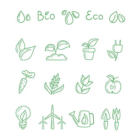 stockvanilla (artist) - Great designed ecological vector icons Stock Photo - Budget Royalty-Free & Subscription, Code: 400-08772538