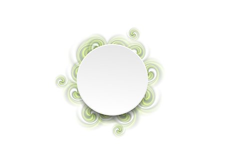 simsearch:400-08978821,k - Abstract green spiral shapes and blank circle. Vector background Foto de stock - Super Valor sin royalties y Suscripción, Código: 400-08772575