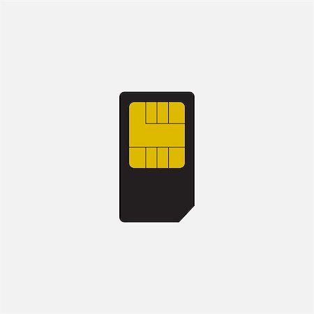 sim card - Simple web icon in vector: SIM card Stock Photo - Budget Royalty-Free & Subscription, Code: 400-08773537