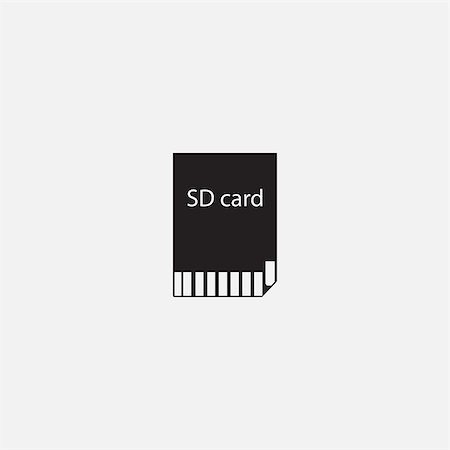 sim card - Simple web icon in vector: SD card Stock Photo - Budget Royalty-Free & Subscription, Code: 400-08773542