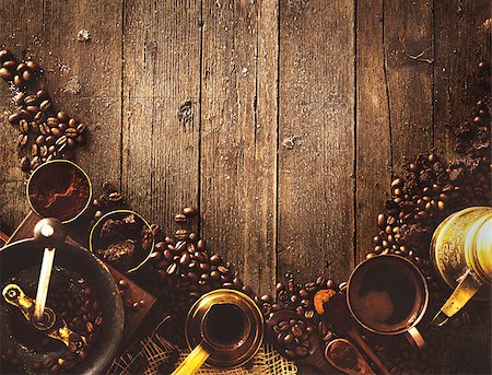 Coffee. Cup of turkish coffee with sugar. Vintage coffee Stockbilder - Microstock & Abonnement, Bildnummer: 400-08785544