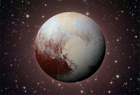 planet pluto - Solar System - Pluto. It is a dwarf planet in the Kuiper belt, a ring of bodies beyond Neptune. It is the largest known dwarf planet in the Solar System. Elements of this image furnished by NASA. Stock Photo - Budget Royalty-Free & Subscription, Code: 400-08785553