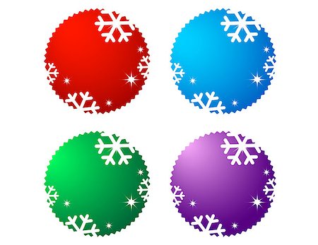 set of sale colorful labels with snowflake silhouettes Stock Photo - Budget Royalty-Free & Subscription, Code: 400-08785596