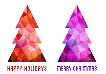 Low poly Christmas trees, abstract, geometric Xmas card, polygonal pattern, vector Stock Photo - Budget Royalty-Free & Subscription, Code: 400-08785622