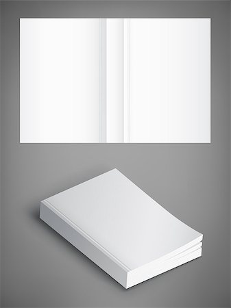 Realistic vector blank of paperback cover book. Template for your design. Grayscale Mockup. Photographie de stock - Aubaine LD & Abonnement, Code: 400-08785713