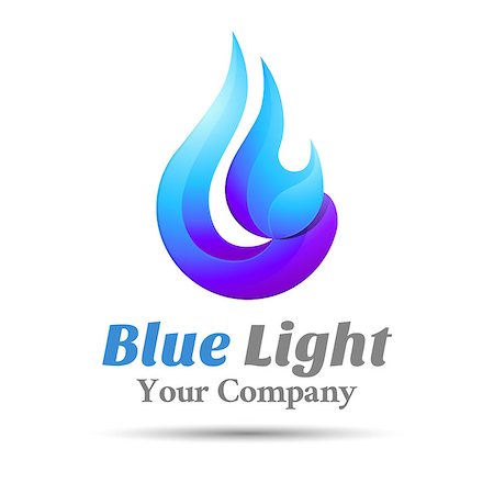 Flame Blue logo template. Vector business icon. Corporate branding identity design illustration for your company. Creative abstract concept. Photographie de stock - Aubaine LD & Abonnement, Code: 400-08786495