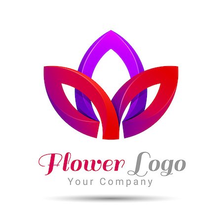 Lotus Logo flower Beauty Fashion logo template. Vector business icon. Corporate branding identity design illustration for your company. Creative abstract concept. Stock Photo - Budget Royalty-Free & Subscription, Code: 400-08786501