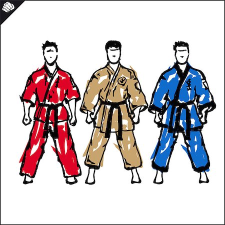 Martial arts. Karate fighters Stock Photo - Budget Royalty-Free & Subscription, Code: 400-08786737