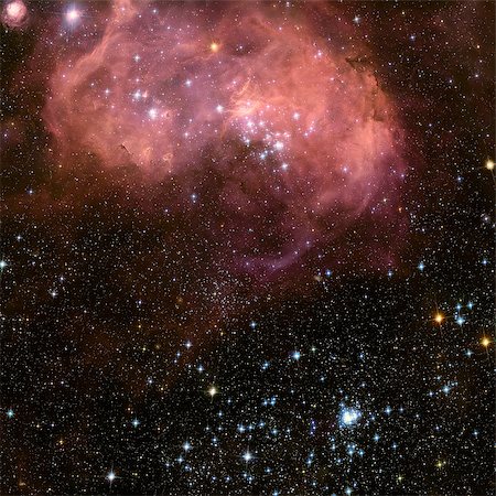 The broad vista of young stars and gas clouds in our neighbouring galaxy, the Large Magellanic Cloud. Retouched colored image. Elements of this image furnished by NASA. Photographie de stock - Aubaine LD & Abonnement, Code: 400-08786926