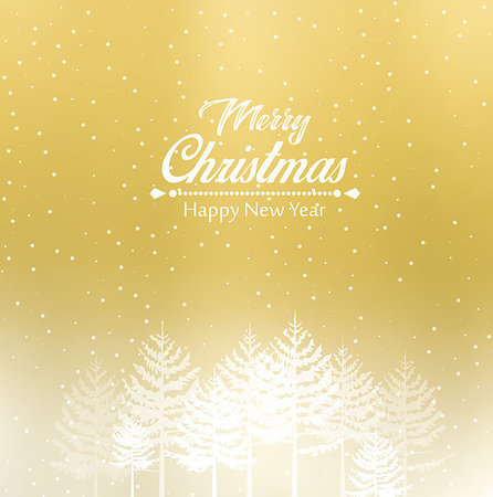Vector landscape background Christmas, Happy New Year Stock Photo - Budget Royalty-Free & Subscription, Code: 400-08786940